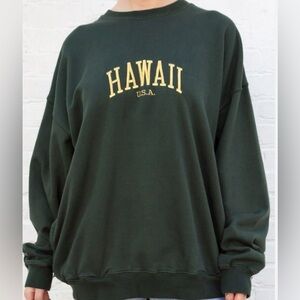 Brandy Melville Dark Green Hawaii sweatshirt